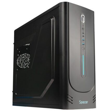 Unitate PC TechTower, Intel Core i5 8600, Memorie RAM 16 GB DDR4, Capacitate 256 SSD, Placa video RX550 4GB, Black
