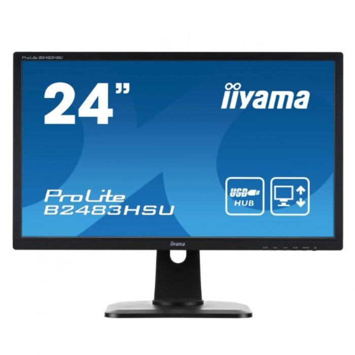 Monitor Refurbished, IIyama ProLite B2483HSU-B1DP, LED, Diagonala 24 inch - imagine 1