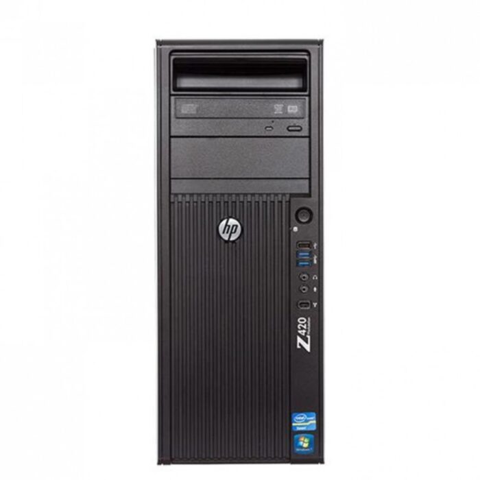 Unitate PC Second Hand, HP Z420 TOWER Workstation, Procesor XEON E5 1620, Memorie RAM 8 GB, SSD 128 GB NOU, Placa video Nvidia NVS 310, DVD-ROM - imagine 1