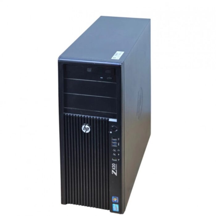 Unitate PC Second Hand, HP Z420 TOWER Workstation, Procesor XEON E5 1620 0, Memorie RAM 8 GB, SSD 128 GB NOU, Placa video Nvidia Quadro 2000, DVD-ROM - imagine 1