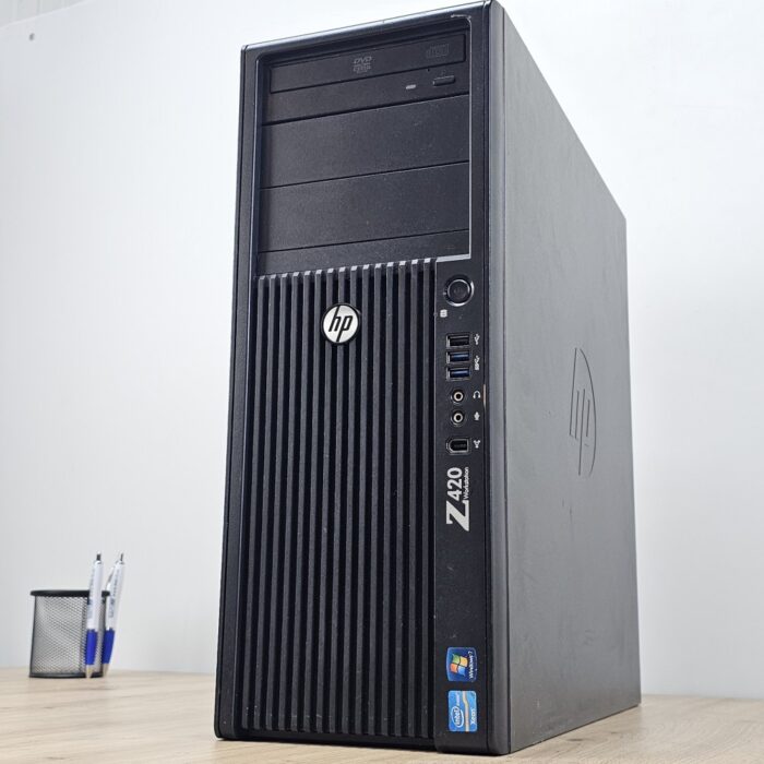 Unitate PC Second Hand, HP Z420 TOWER Workstation, Procesor XEON E5 1620 V2, Memorie RAM 8 GB, SSD 256 GB NOU, Windows 10 Pro, Placa video Nvidia NVS310, DVD-ROM - imagine 2