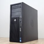 Unitate PC Second Hand, HP Z420 TOWER Workstation, Procesor XEON E5 1620 0, Memorie RAM 8 GB, SSD 128 GB NOU, Placa video Nvidia Quadro 2000, DVD-ROM - imagine 2