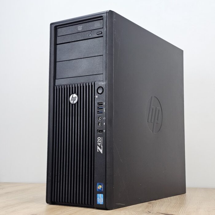 Unitate PC Second Hand, HP Z420 TOWER Workstation, Procesor XEON E5 1620 0, Memorie RAM 8 GB, SSD 128 GB NOU, Placa video Nvidia Quadro 2000, DVD-ROM - imagine 2