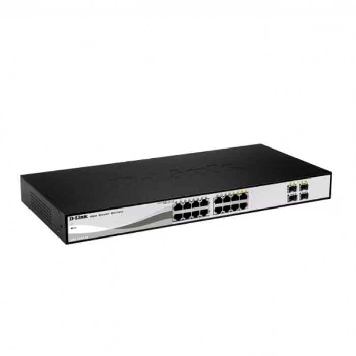 Switch Smart Managed Refurbished D-Link DGS-1210-16 Switch Smart Managed Refurbished D-Link DGS-1210-16, 16 Porturi Gigabit 10/100/1000 Mbps, 4 Porturi SFP - imagine 1