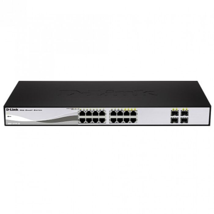 Switch Smart Managed Refurbished D-Link DGS-1210-16, 16 Porturi Gigabit 10/100/1000 Mbps, 4 Porturi SFP - imagine 2