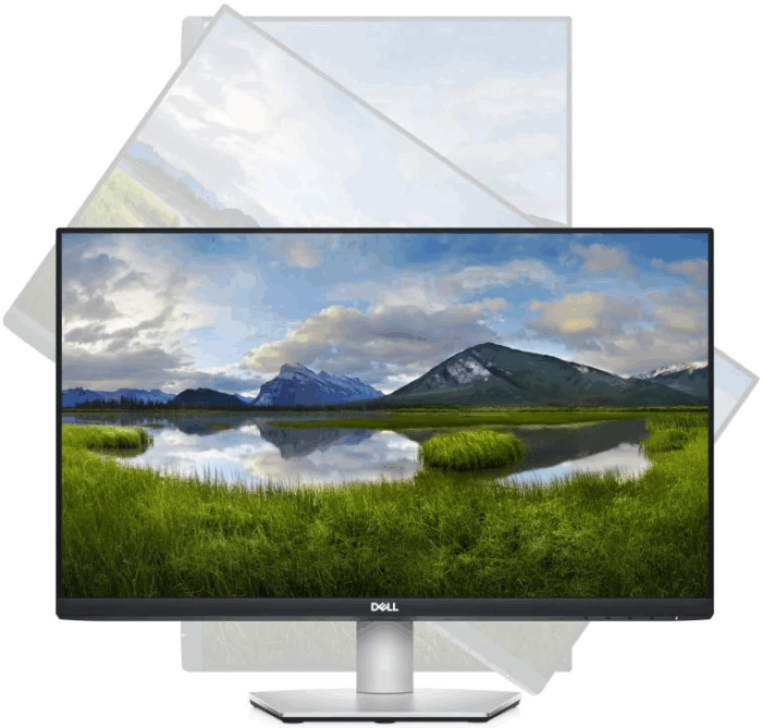 Monitor Gaming LED IPS DELL U2721HS, 27'' inch, 75Hz, FHD, HDMI, DP, FreeSync, USB 3.0, Negru, Refurbished - imagine 2
